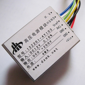 直流12V输入 0~200V连续可调输出 4mA 直流高压电源模块 引线式