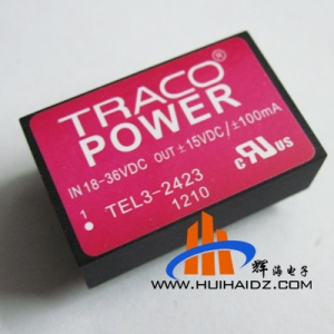 原装进口18-36V输入 稳压正负15V输出 0.1A隔离电源模块TEL3-2423